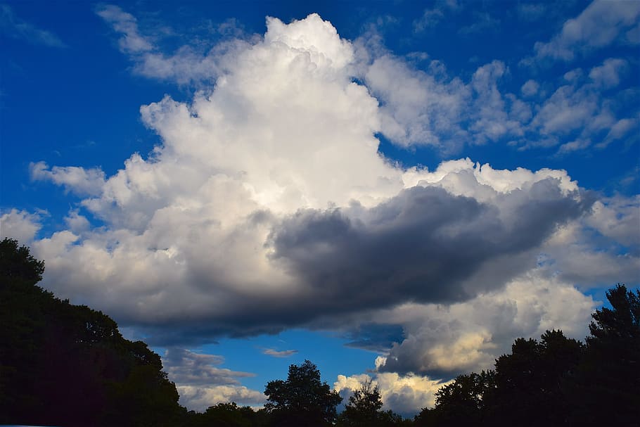 cloud, sky, dramatic, sunset, sky clouds, blue sky clouds, nature HD wallpaper