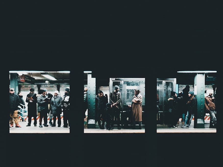 people standing and waiting on train station, people inside train station, HD wallpaper