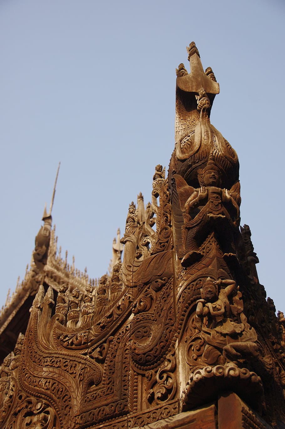 nga phe kyaung monastery, myanmar, burma, mandalay, building, HD wallpaper