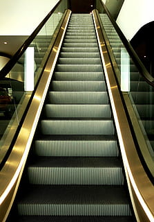 Escalator, Stairs, Architecture, gradually, means of rail transport HD wallpaper