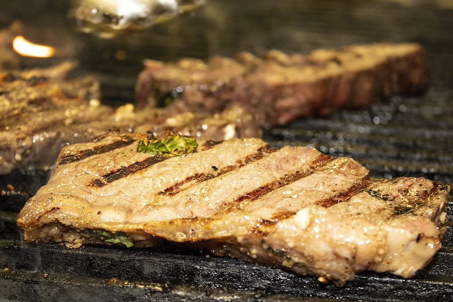 steak, medium, bbq, food, food and drink, freshness, barbecue HD wallpaper