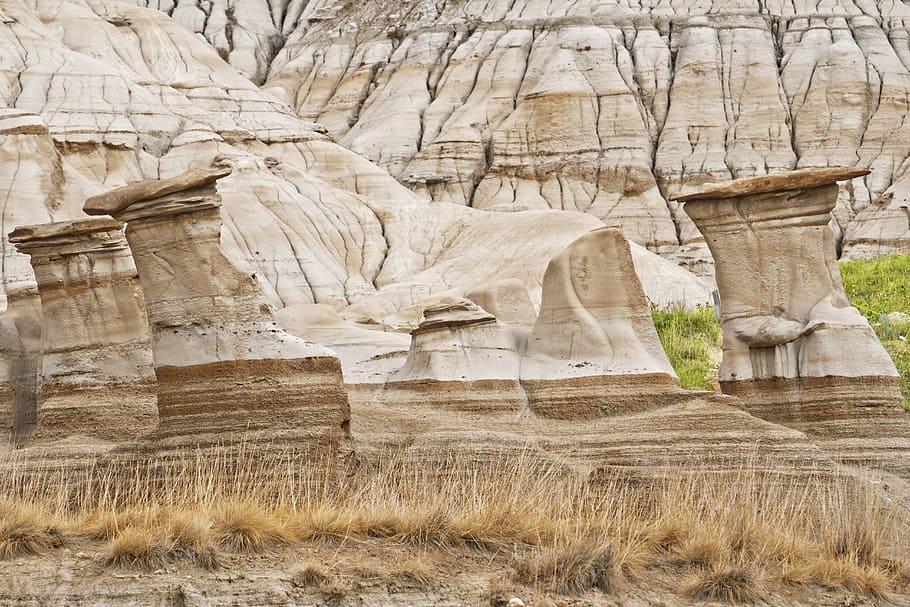 badlands, sandstone, rock formations, badlands national park, HD wallpaper