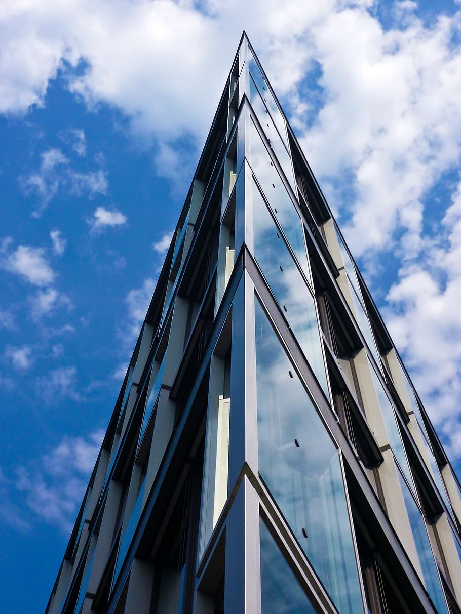 architecture, modern, building, skyscraper, bluish, facade HD wallpaper