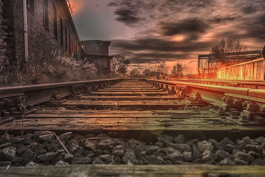 Train, Track, Threshold, seemed, railway tracks, industry, track bed HD wallpaper