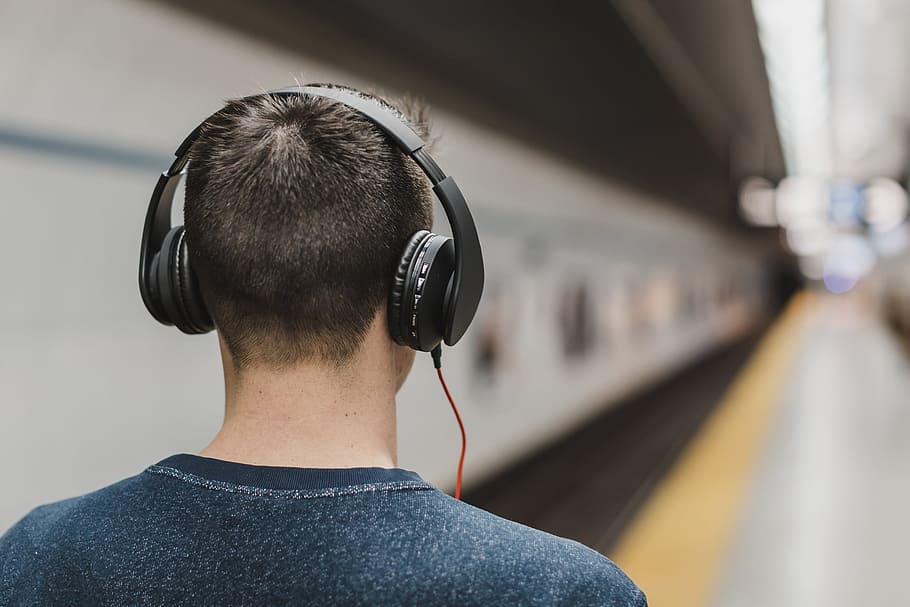 HD wallpaper: man listening headphones near transit, people, guy, sound, music | Wallpaper Flare