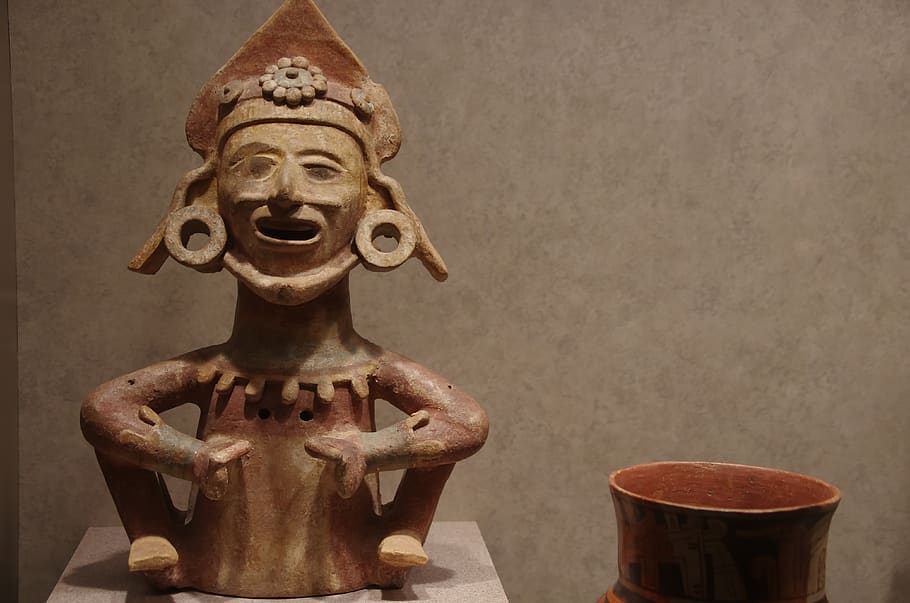 mexico, ethnographic museum, terracotta, columbian, figurine, HD wallpaper