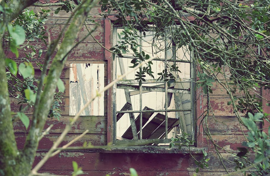 window, destroyed, broken, destruction, construction, architecture HD wallpaper