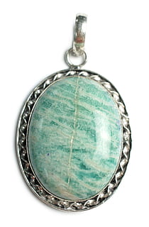 round silver-colored necklace pendant, amazonite, stone, goddess HD wallpaper