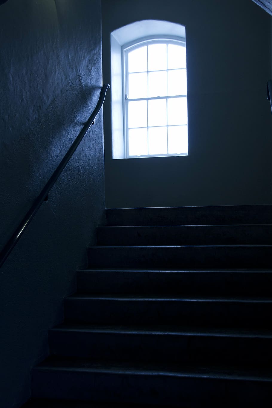 sunlight through window in front of stair, stairs, dublin, collins barracks HD wallpaper
