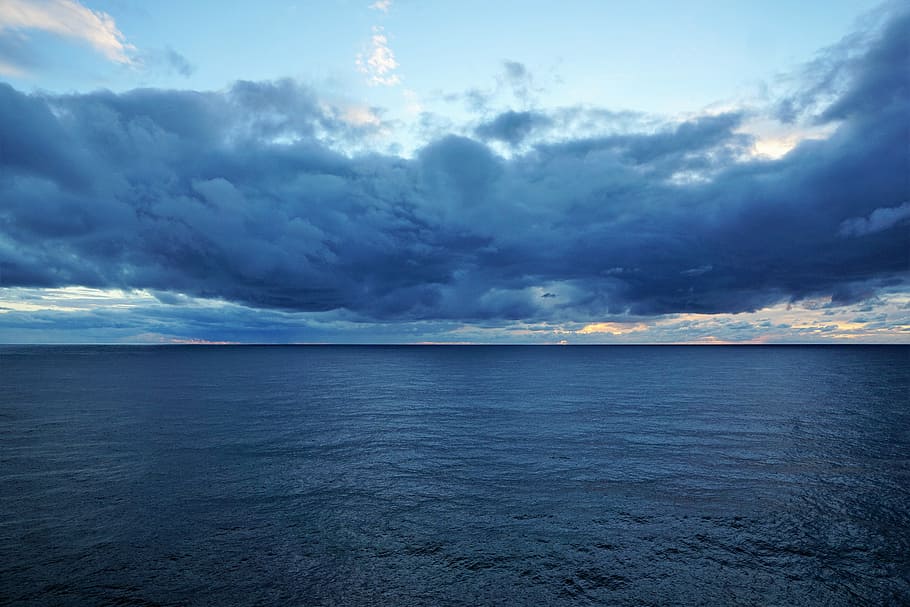 Sky, Ocean, Atlantic, Water, scenics, tranquility, tranquil scene HD wallpaper