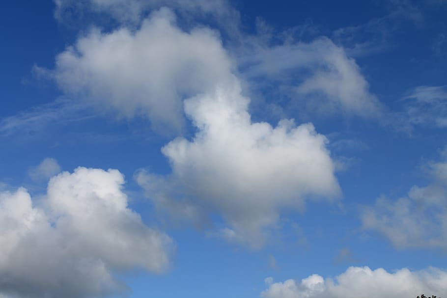 sky, clouds, white, blue, cloud - sky, beauty in nature, tranquility HD wallpaper