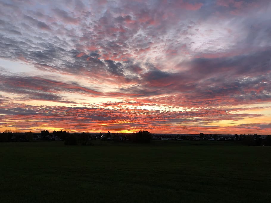 afterglow, sunset, sky, cloud - sky, beauty in nature, scenics - nature HD wallpaper