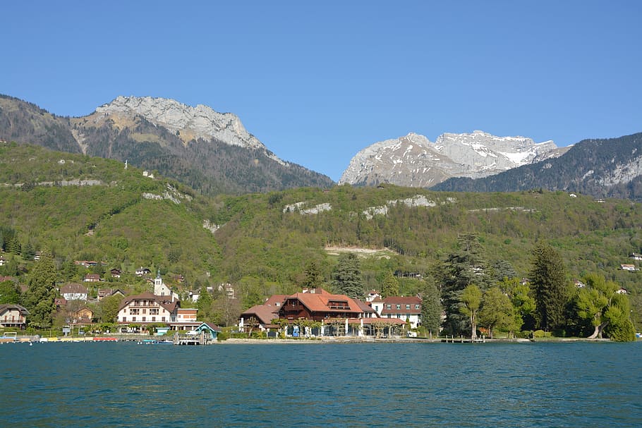 Annecy, Lake, Nature, France, Panorama, holiday, blue, mountain
