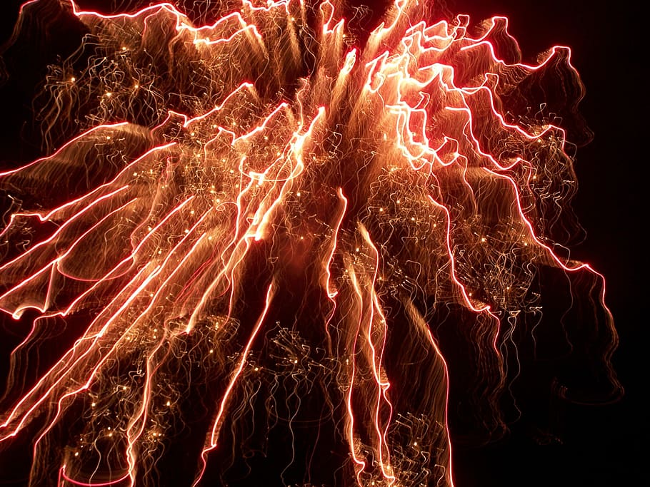 Firework, Night, Light, Dark, Bonfire, thanksgiving, celebrate HD wallpaper