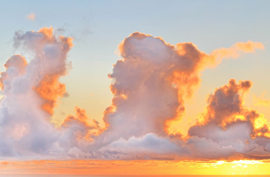 clouds, sunset, sea, beach, colors, la palma, brand, island HD wallpaper