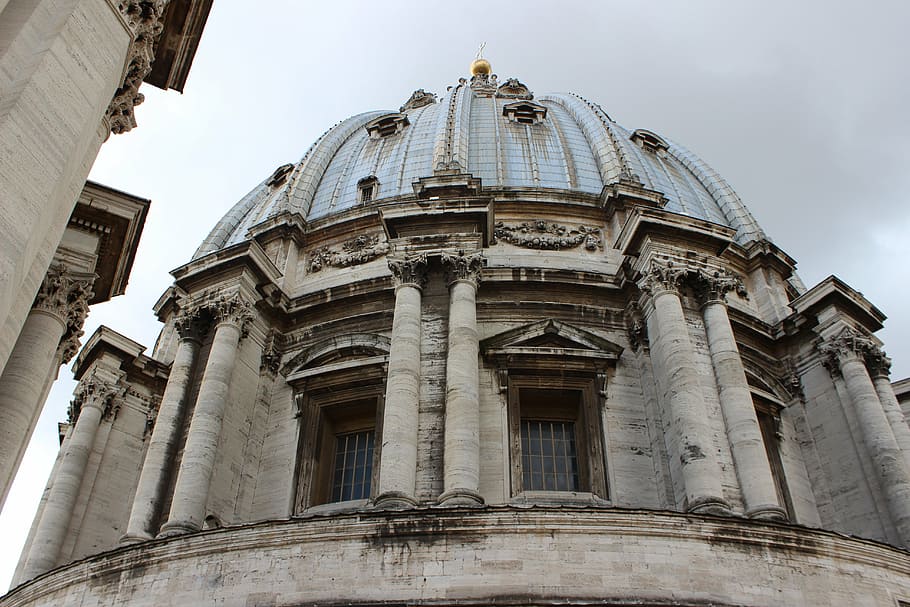 rome, saint pierre, dome, architecture, built structure, building exterior HD wallpaper