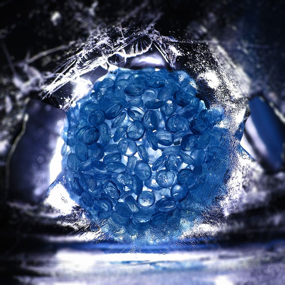 abstract, blue, light, ice, pattern, texture, background, beautiful HD wallpaper