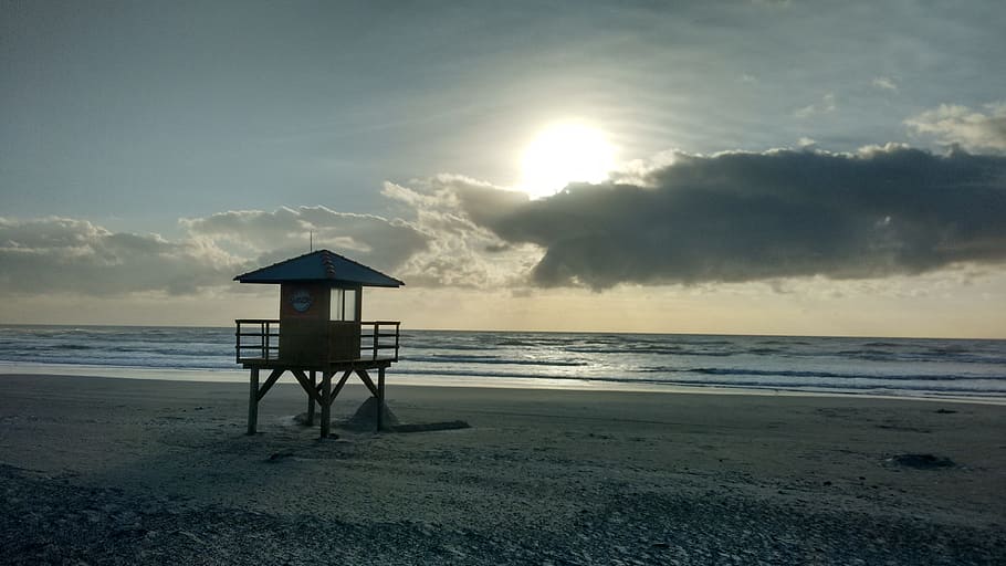 beach, mar, sunrise, cloud, landscape, sand beach, holidays HD wallpaper