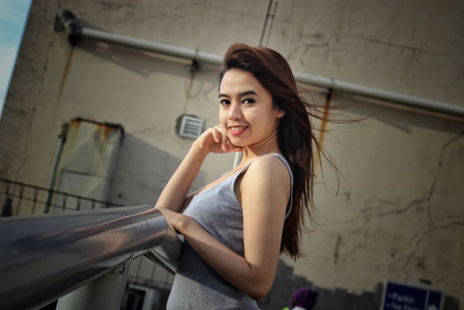 Human, Model, Smile, Beautiful, one person, one woman only HD wallpaper