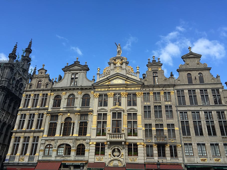 brussels, building, architecture, tower, air, buildings, building exterior HD wallpaper