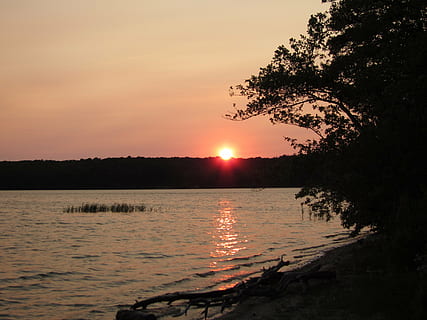 sunset, sunrise, summer, landscape, sunlight, dawn, beach, dusk HD wallpaper