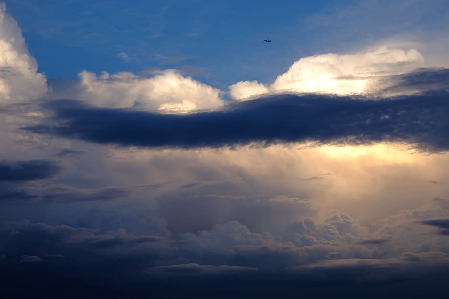 Clouds, Thunderstorm, Sky, weather, storm clouds, nature, mood HD wallpaper