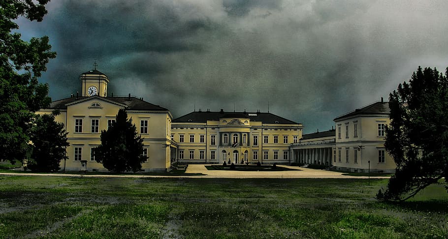 castle, canon, cloud, building exterior, cloud - sky, architecture HD wallpaper