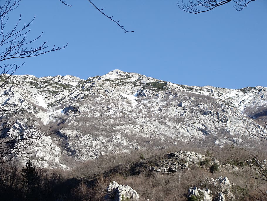 mountain, cold, rock, landscape, nature, sky, outdoors, peak HD wallpaper