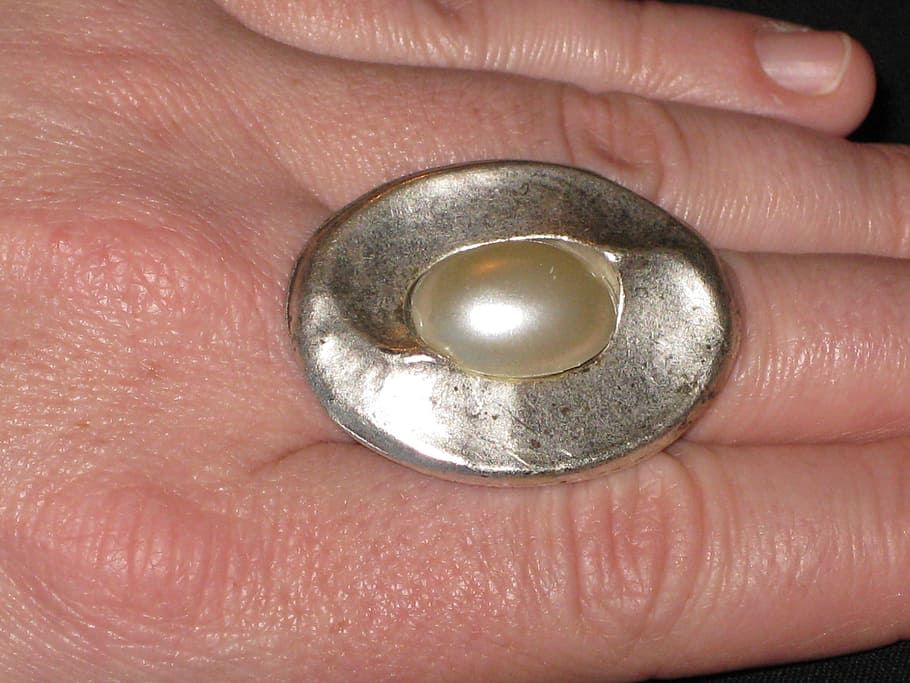 Ring, Finger, Finger Ring, Hand, Pearl, Silver, jewellery, finger jewelry HD wallpaper