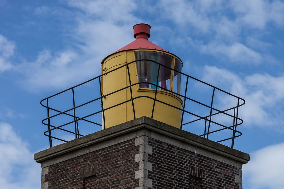 lighthouse, sky, blue, tower, beacon, tourism, building, maritime HD wallpaper