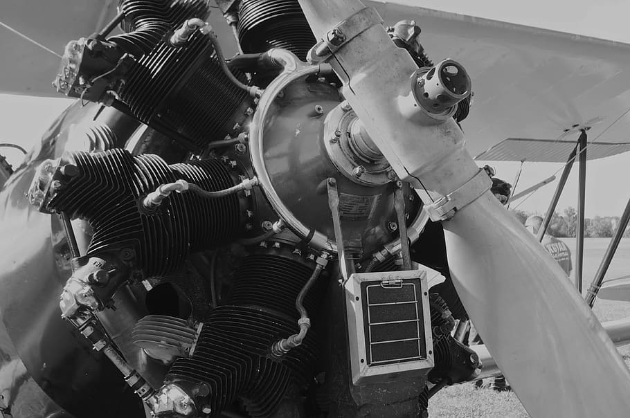 Airplane, Propeller, Engine, adults only, one man only, people HD wallpaper