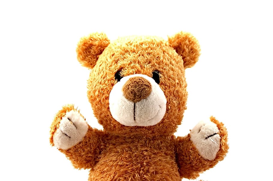 brown bear plush toy, teddy bear, sad, plaything, gift, fur, childhood, HD wallpaper