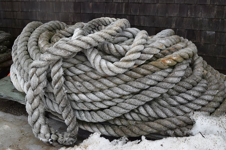 rope, sea salt, maine, strength, no people, close-up, day, connection HD wallpaper