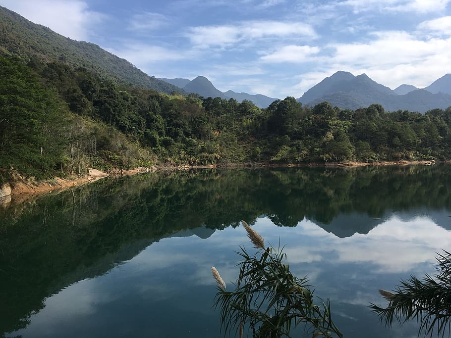 landscape, reflection, the scenery, beauty in nature, water HD wallpaper