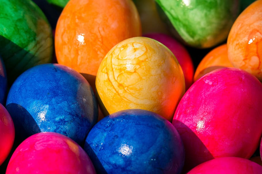 easter, easter eggs, colorful, happy easter, party eggs, colored HD wallpaper