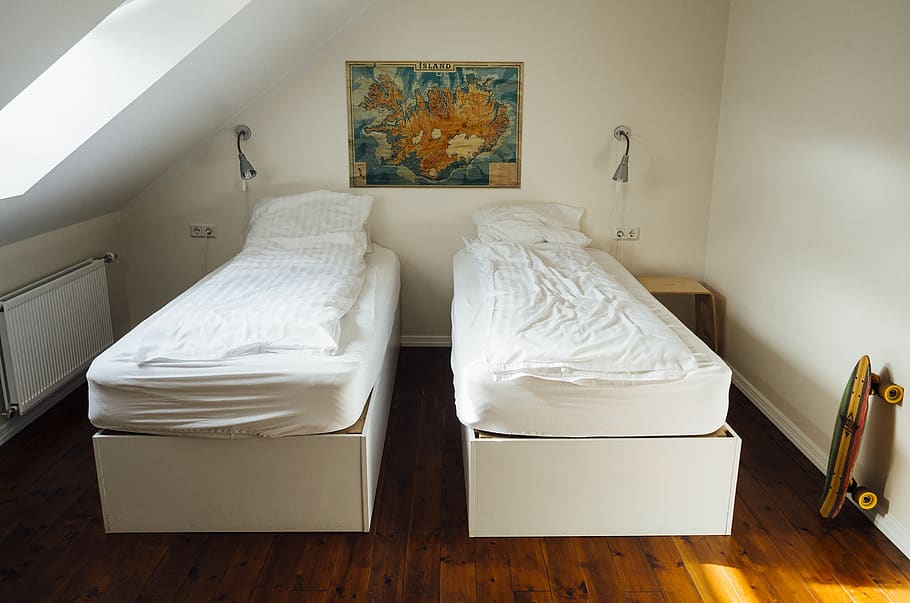 bedroom, beds, sleeping, iceland, european, home, interior, HD wallpaper