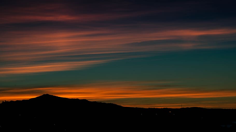 landscape, dawn, sky, clouds, backlight, sun, scenics - nature HD wallpaper
