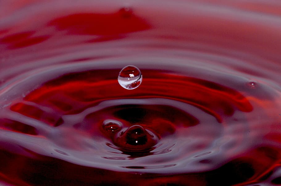 red liquid drop, pearl, drink, abstract, no person, color, light HD wallpaper
