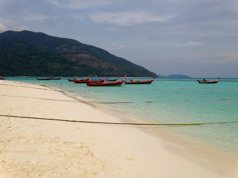 thailand, beach, boot, long tail, sea, water, beautiful beaches HD wallpaper