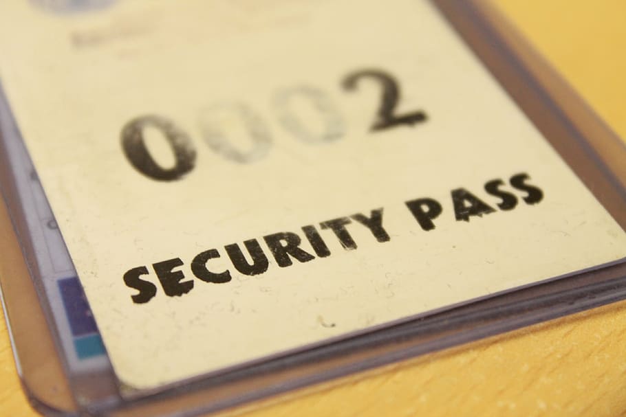 0002 security pass, id, key card, door, entry, sign, identification, HD wallpaper