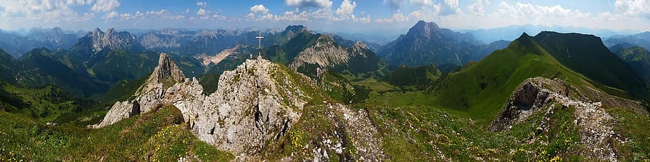 mountains, alps, panorama, nature, mountain Peak, landscape HD wallpaper
