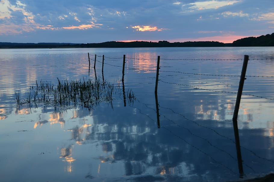 sövdesjön, nature, sunset, reflection, lake, water, landscape HD wallpaper
