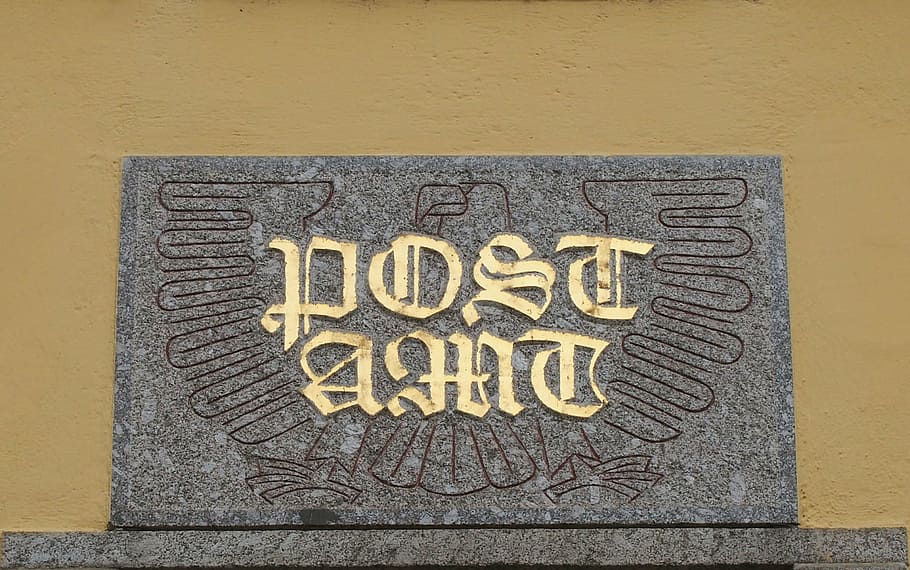 post office, input, shield, board, old, text, communication HD wallpaper