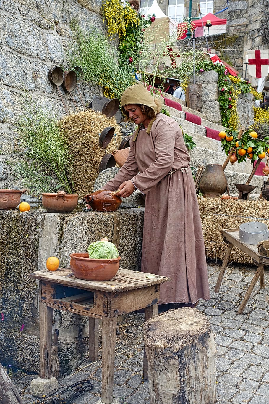 Traditional, Worker, Trader, Fruit, vegetables, produce, market HD wallpaper
