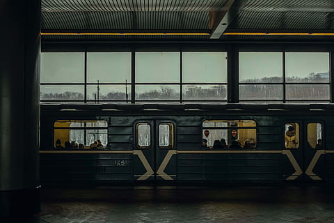 people inside the train in train station, architectural photography of train HD wallpaper