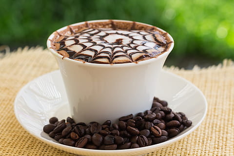art, caffeine, coffee, cup, aromatic, bean, beverage, blur, breakfast HD wallpaper
