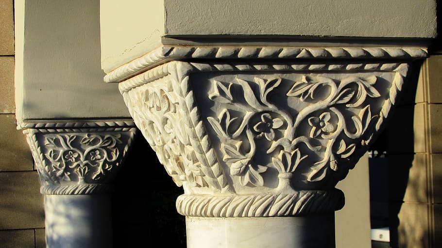 pillar capitals, architecture, column, elegance, classical HD wallpaper