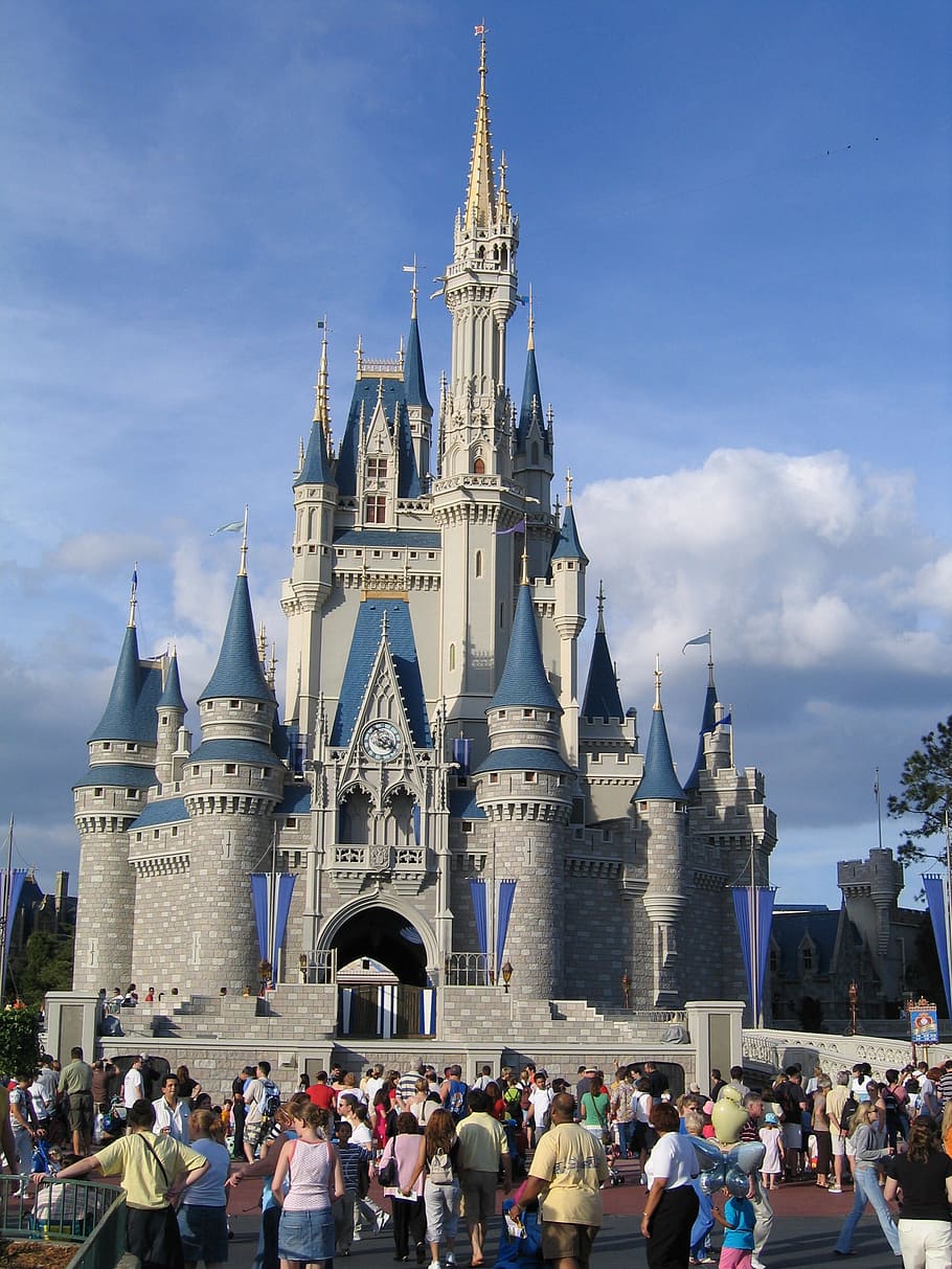 Disneyland Castle, disney world, magic kingdom, building, orlando, HD wallpaper