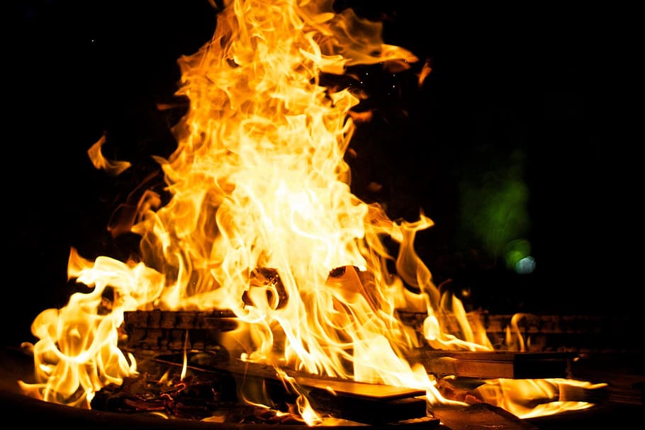 fire, bonfire, heat, flames, hot, burning, fire - natural phenomenon HD wallpaper