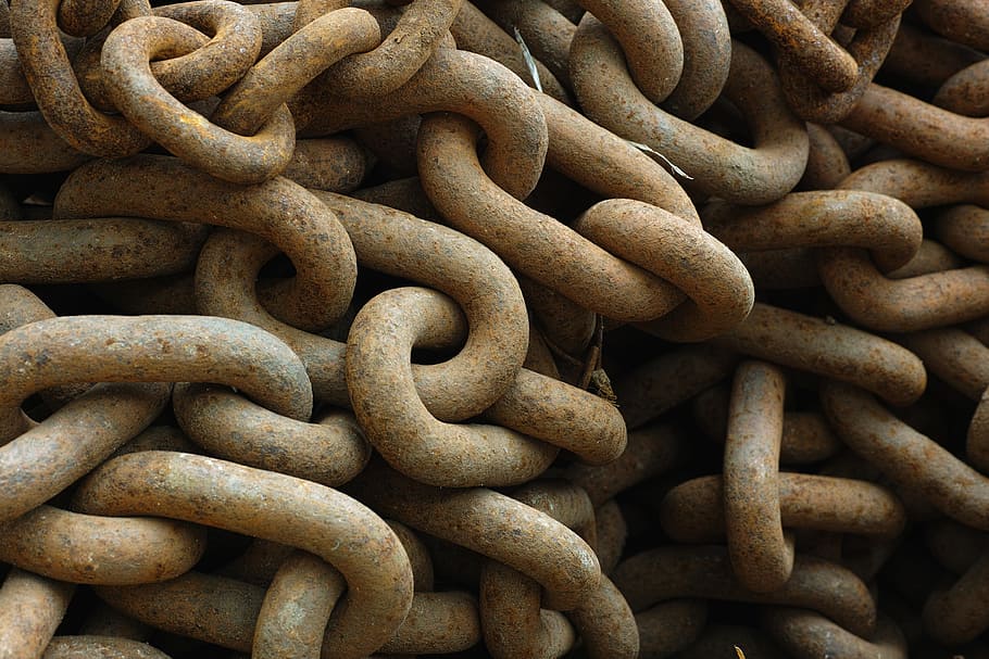 chain, rusty, brown, texture, backgrounds, photo, solid, no people HD wallpaper